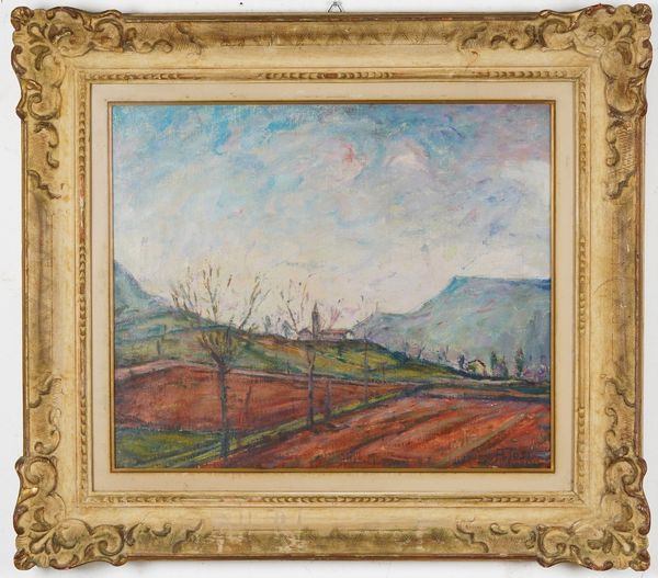 Arturo Tosi : Chiesa di San Lorenzo  - Asta Dipinti del XIX e XX secolo - Associazione Nazionale - Case d'Asta italiane