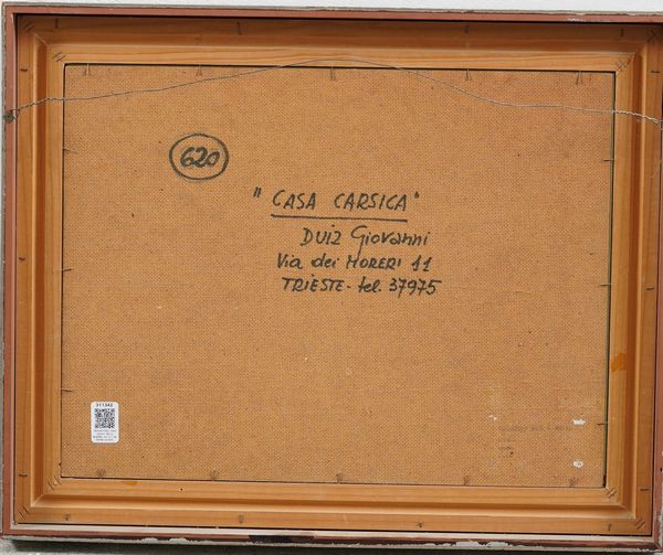 Giovanni Duiz : Casa carsica  - Asta Dipinti del XIX e XX secolo - Associazione Nazionale - Case d'Asta italiane