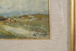 Ivan Karpoff : Paesaggio ucraino  - Asta Dipinti del XIX e XX secolo - Associazione Nazionale - Case d'Asta italiane