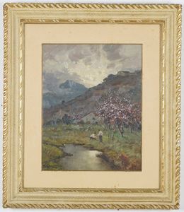 Leon Giuseppe Buono - Paesaggio con figure