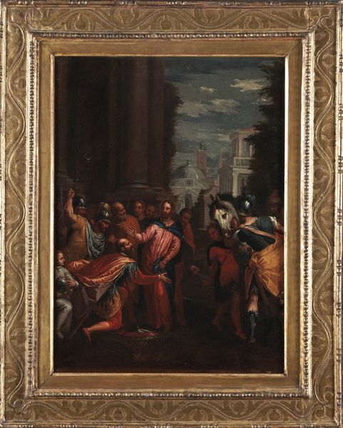 Scuola veneta del XVI secolo Episodio tratto dal Nuovo Testamento  - Asta Dipinti antichi  - Associazione Nazionale - Case d'Asta italiane