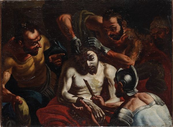 Scuola del XVIII secolo L'incoronazione di spine  - Asta Dipinti antichi  - Associazione Nazionale - Case d'Asta italiane