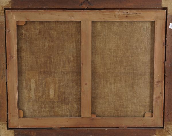 Scuola del XVIII secolo Paesaggio costiero con figure e architetture  - Asta Dipinti antichi  - Associazione Nazionale - Case d'Asta italiane