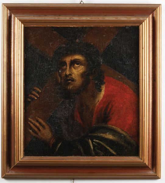 Scuola del XVII secolo Cristo portacroce  - Asta Dipinti antichi  - Associazione Nazionale - Case d'Asta italiane