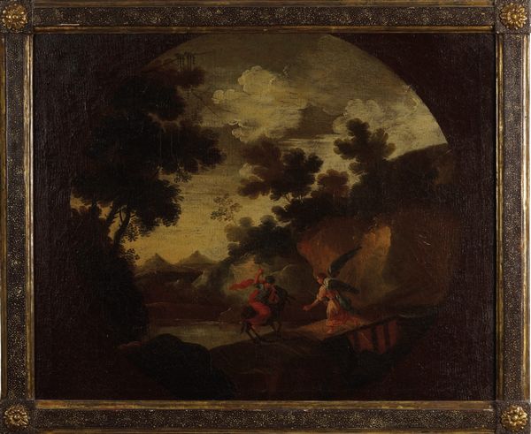 Scuola del XVIII secolo Lotta di Giacobbe con l'angelo  - Asta Dipinti antichi  - Associazione Nazionale - Case d'Asta italiane
