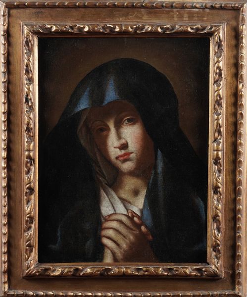 Giovan Battista Salvi detto il Sassoferrato, copia da : Madonna orante  - Asta Dipinti antichi  - Associazione Nazionale - Case d'Asta italiane