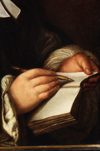 Scuola lombarda del XVII secolo Ritratto di scrittore  - Asta Dipinti antichi  - Associazione Nazionale - Case d'Asta italiane
