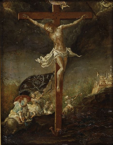 Scuola del XVII secolo Crocifissione  - Asta Dipinti antichi  - Associazione Nazionale - Case d'Asta italiane