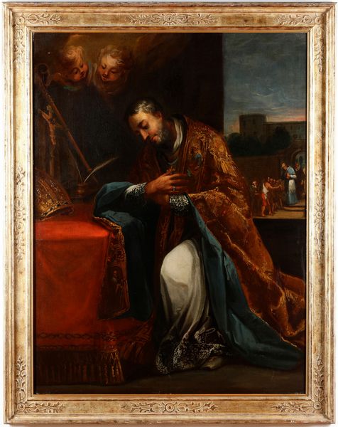 Scuola del XVIII secolo San Tommaso da Villanova  - Asta Dipinti antichi  - Associazione Nazionale - Case d'Asta italiane