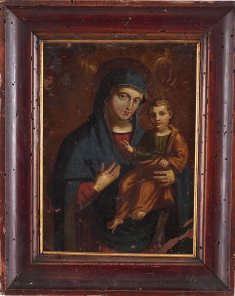 Scuola del XVIII secolo Madonna con Bambino  - Asta Dipinti antichi  - Associazione Nazionale - Case d'Asta italiane