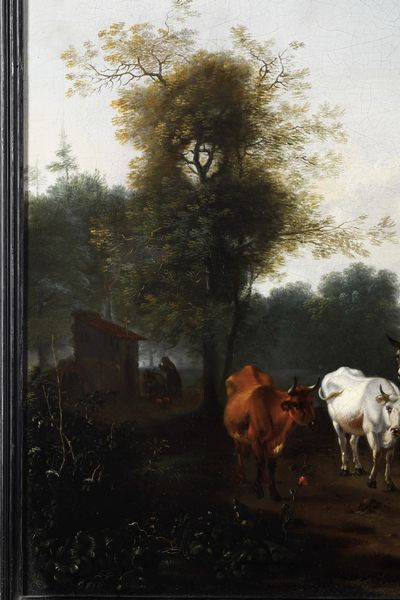 Scuola fiamminga del XVII secolo Paesaggio con pastori e armenti  - Asta Dipinti antichi  - Associazione Nazionale - Case d'Asta italiane