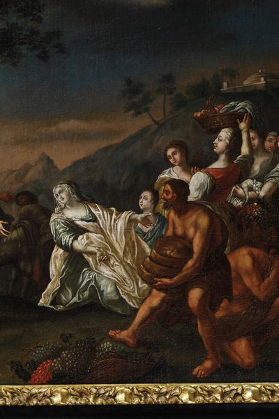 Scuola del XVII/XVIII secolo Salomone e la regina di Saba  - Asta Dipinti antichi  - Associazione Nazionale - Case d'Asta italiane