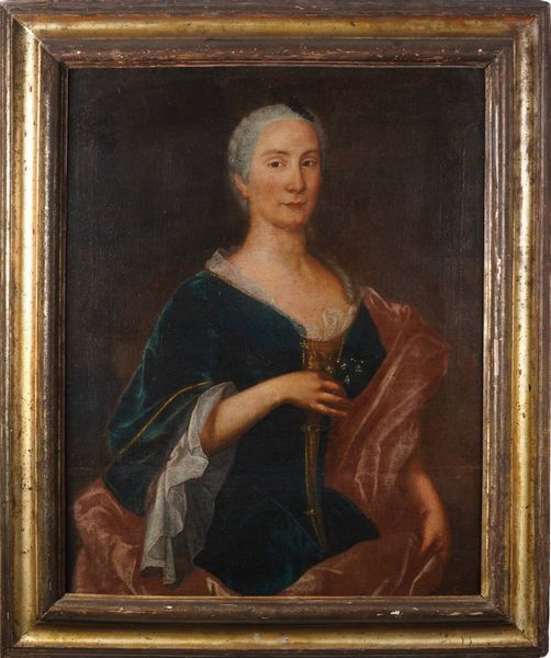 Scuola del XVIII secolo Ritratto di gentildonna con mazzolino di fiori  - Asta Dipinti antichi  - Associazione Nazionale - Case d'Asta italiane
