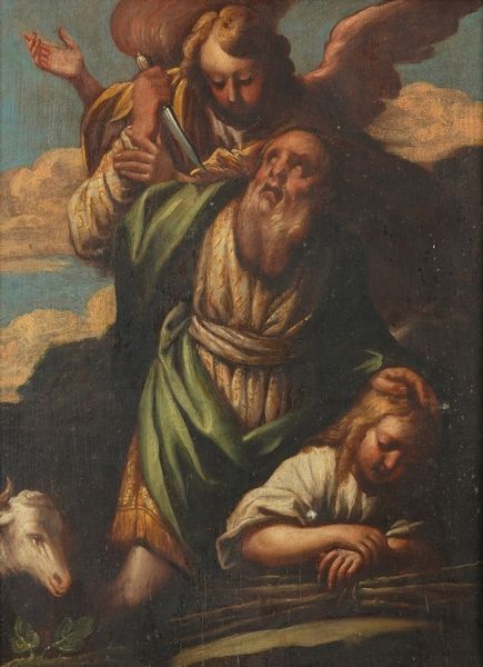 Scuola del XVIII secolo Sacrificio di Isacco  - Asta Dipinti antichi  - Associazione Nazionale - Case d'Asta italiane