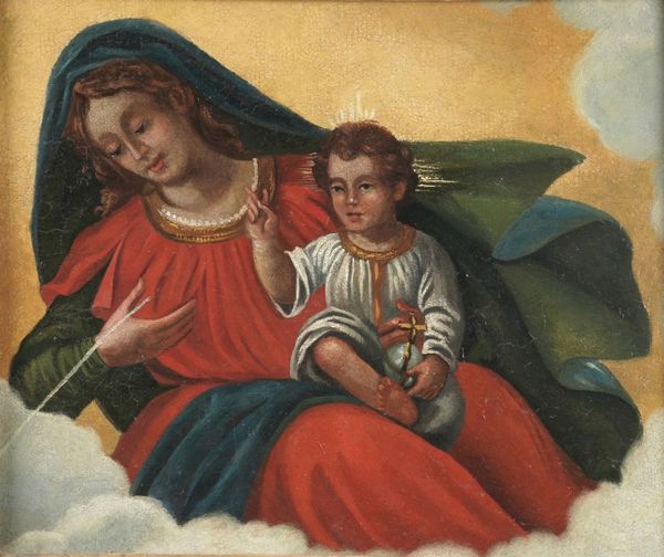 Scuola del XVIII secolo Lactatio  - Asta Dipinti antichi  - Associazione Nazionale - Case d'Asta italiane