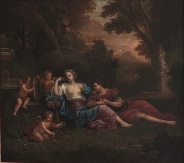 Scuola del XVIII secolo fiamminga Rinaldo e Armida  - Asta Dipinti antichi  - Associazione Nazionale - Case d'Asta italiane