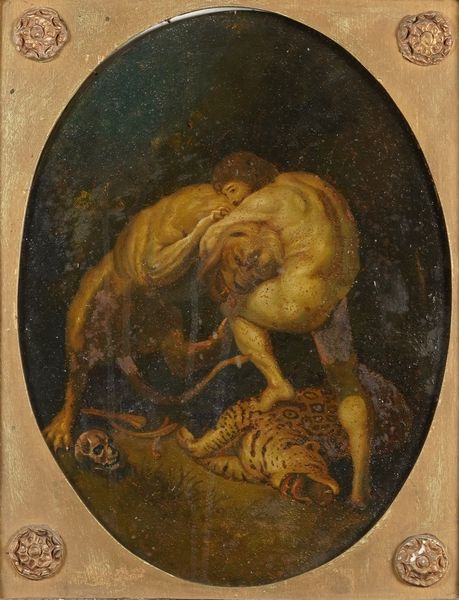 Scuola del XVIII secolo Lotta con le fiere  - Asta Dipinti antichi  - Associazione Nazionale - Case d'Asta italiane