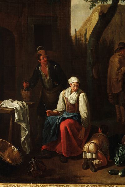 Scuola fiamminga del XVIII secolo Venditrice di verdura  - Asta Dipinti antichi  - Associazione Nazionale - Case d'Asta italiane