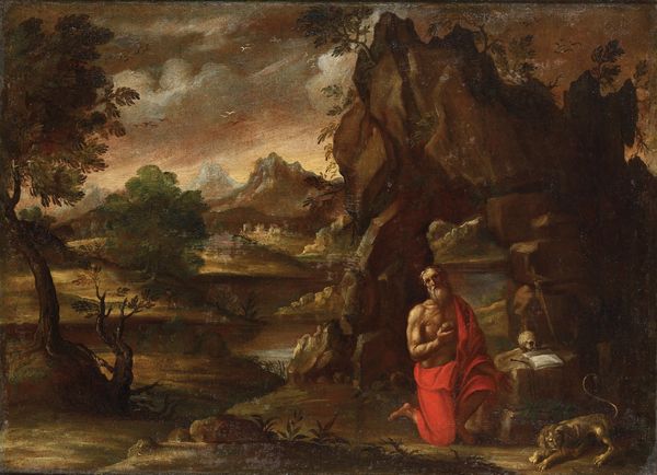 Scuola dell'Italia del nord del XVI/XVII secolo San Gerolamo in eremitaggio  - Asta Dipinti antichi  - Associazione Nazionale - Case d'Asta italiane
