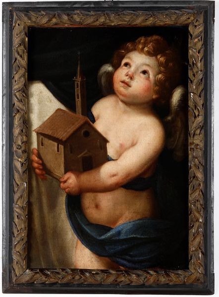 Scuola italiana del XVII secolo Due angeli  - Asta Dipinti antichi  - Associazione Nazionale - Case d'Asta italiane