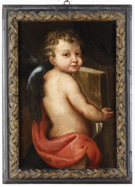 Scuola italiana del XVII secolo Due angeli  - Asta Dipinti antichi  - Associazione Nazionale - Case d'Asta italiane
