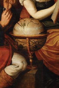Scuola fiamminga del XVII secolo Allegoria dell'Astronomia  - Asta Dipinti antichi  - Associazione Nazionale - Case d'Asta italiane