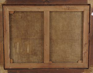 Scuola del XVIII secolo Paesaggio costiero con figure e architetture  - Asta Dipinti antichi  - Associazione Nazionale - Case d'Asta italiane