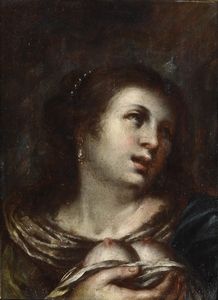 Carlo Cornara : Sant'Agata e Santa Caterina d'Alessandria  - Asta Dipinti antichi  - Associazione Nazionale - Case d'Asta italiane