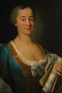 Scuola veneta del XVIII secolo Ritratto di gentildonna  - Asta Dipinti antichi  - Associazione Nazionale - Case d'Asta italiane