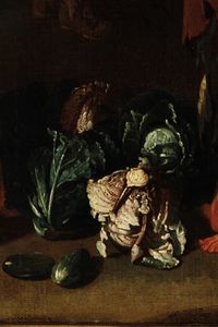 Scuola fiamminga del XVIII secolo Venditrice di verdura  - Asta Dipinti antichi  - Associazione Nazionale - Case d'Asta italiane