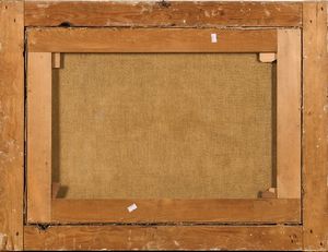 Scuola del XVIII secolo L'assalto alla diligenza<BR>Notturno con incendio  - Asta Dipinti antichi  - Associazione Nazionale - Case d'Asta italiane