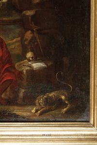 Scuola dell'Italia del nord del XVI/XVII secolo San Gerolamo in eremitaggio  - Asta Dipinti antichi  - Associazione Nazionale - Case d'Asta italiane