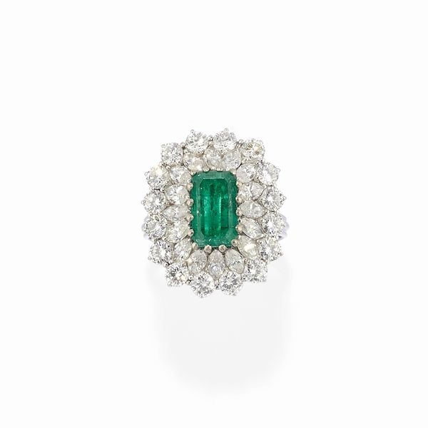 Anello con smeraldo  - Asta Gioielli Importanti - Associazione Nazionale - Case d'Asta italiane
