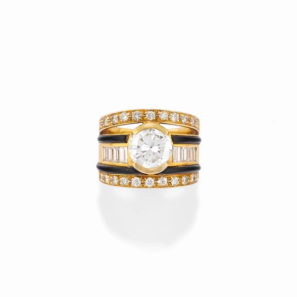 Anello con diamante  - Asta Gioielli Importanti - Associazione Nazionale - Case d'Asta italiane