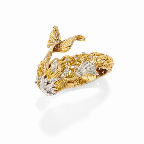 Ilias Lalaounis : Bracciale con diamanti  - Asta Gioielli Importanti - Associazione Nazionale - Case d'Asta italiane
