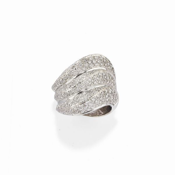 Anello con diamanti  - Asta Gioielli Importanti - Associazione Nazionale - Case d'Asta italiane