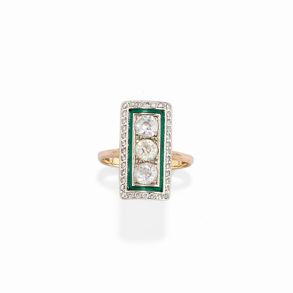 Anello con diamanti  - Asta Gioielli Importanti - Associazione Nazionale - Case d'Asta italiane