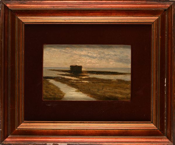 Luigi Steffani : Luigi Steffani Tramonto in laguna  - Asta Dipinti del XIX Secolo - Associazione Nazionale - Case d'Asta italiane