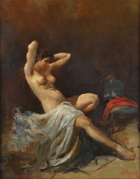 Alfredo Del Sordo : Dopo il bagno  - Asta Dipinti del XIX Secolo - Associazione Nazionale - Case d'Asta italiane