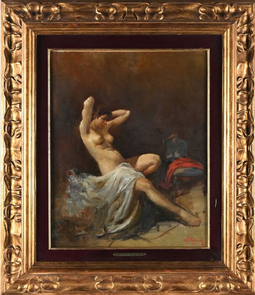 Alfredo Del Sordo : Dopo il bagno  - Asta Dipinti del XIX Secolo - Associazione Nazionale - Case d'Asta italiane