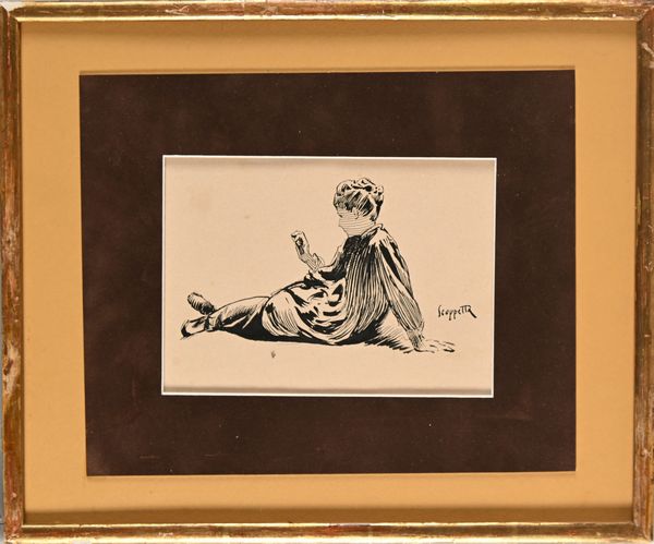 Pietro Scoppetta : Ritratto di signora  - Asta Dipinti del XIX Secolo - Associazione Nazionale - Case d'Asta italiane