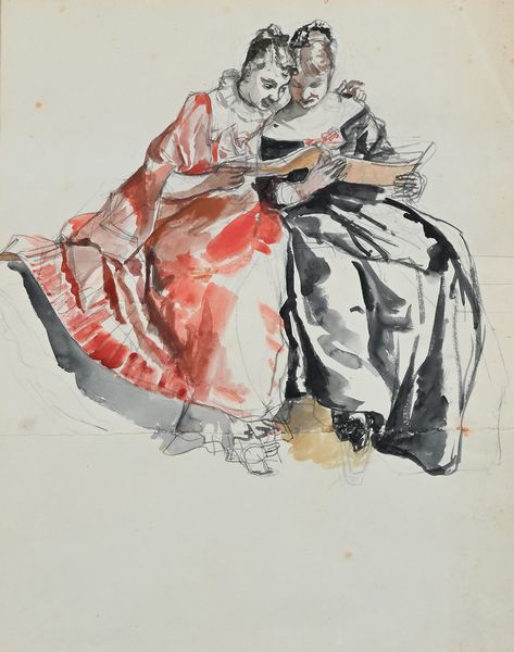 Scipione Vannutelli, Attribuito a : La lettura  - Asta Dipinti del XIX Secolo - Associazione Nazionale - Case d'Asta italiane