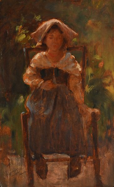 Pio Joris : Studio di figura in costume  - Asta Dipinti del XIX Secolo - Associazione Nazionale - Case d'Asta italiane