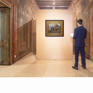 Alphons Hollaender : Riposo di pescatori  - Asta Dipinti del XIX Secolo - Associazione Nazionale - Case d'Asta italiane