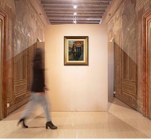 Ilio Giannaccini : Marina con tempio  - Asta Dipinti del XIX Secolo - Associazione Nazionale - Case d'Asta italiane