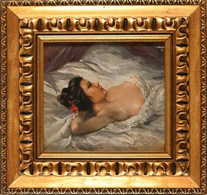 Vincenzo Migliaro : Il riposo  - Asta Dipinti del XIX Secolo - Associazione Nazionale - Case d'Asta italiane