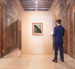 VITTORIO MATTEO CORCOS : Figura in nero  - Asta Dipinti del XIX Secolo - Associazione Nazionale - Case d'Asta italiane