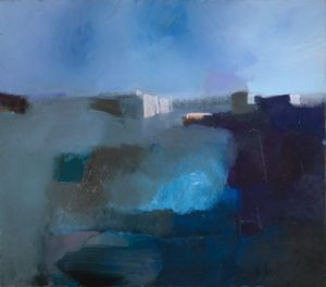 Klaus Karl Mehrkens - Vorstadt zu Früher Stunde (Blau)