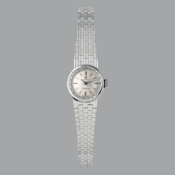 OMEGA : Omega Ladymatic in oro bianco 18k, movimento automatico, 17 mm  - Asta Orologi da Polso - Associazione Nazionale - Case d'Asta italiane