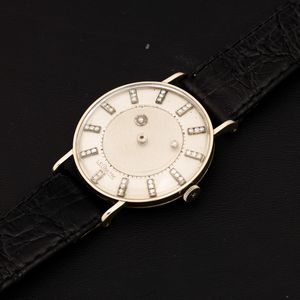 LeCoultre : Misterioso in oro bianco 18k, carica manuale quadrante Argentè con brillanti, 33 mm  - Asta Orologi da Polso - Associazione Nazionale - Case d'Asta italiane